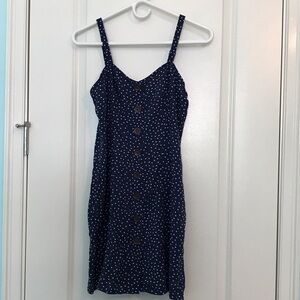 Express Navy Polka Dot Mini Dress